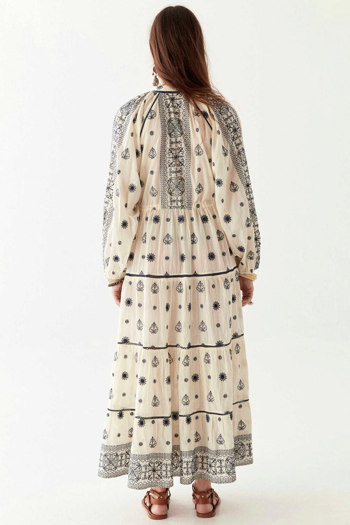 Caroline Sole Mio LS Dress in Off-White