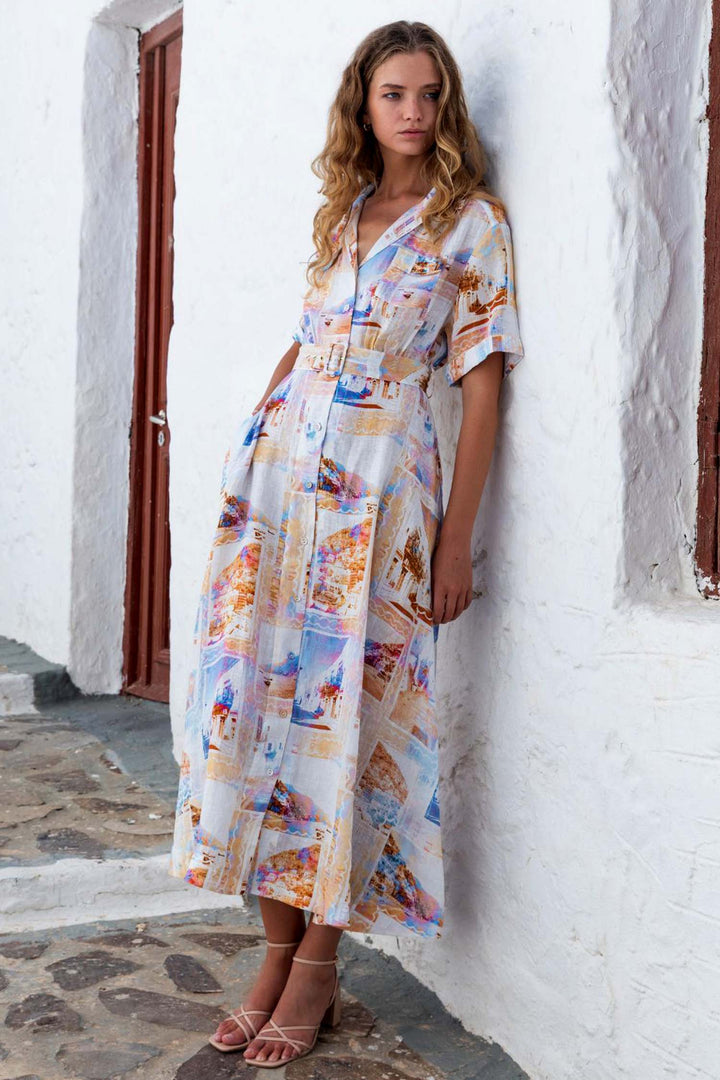 Carrie Maxi Dress in Amalfi