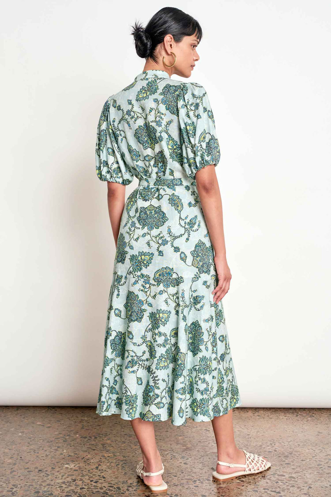 Cascade Dress in Fern Paisley