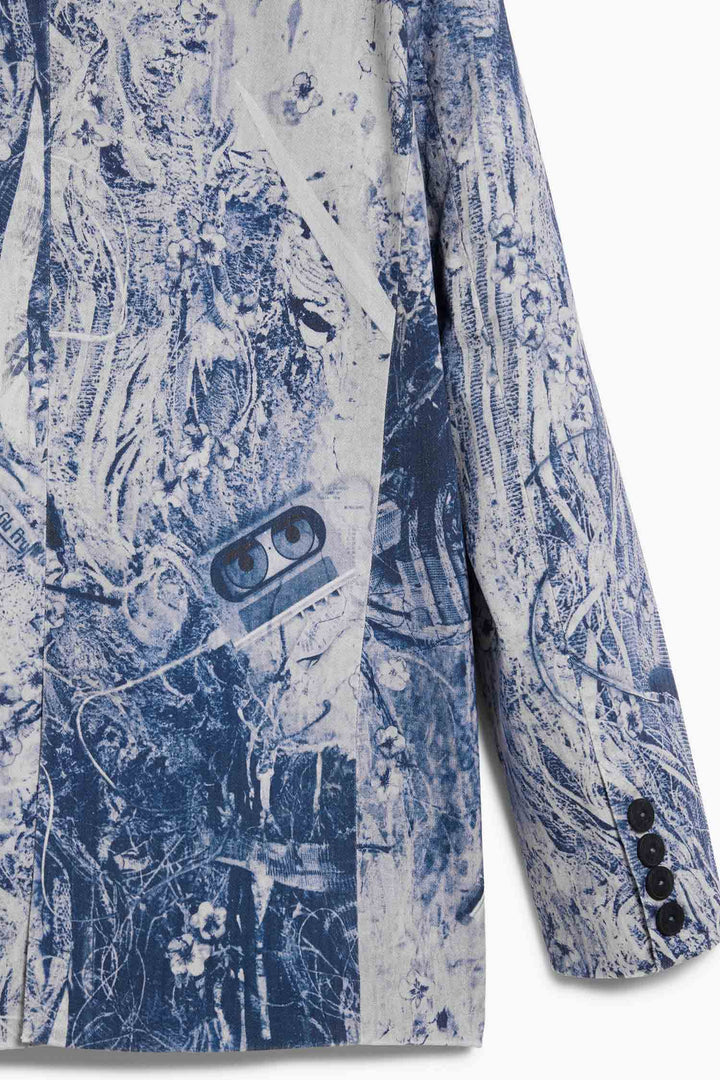 Cassi Blazer in Gris Azulado