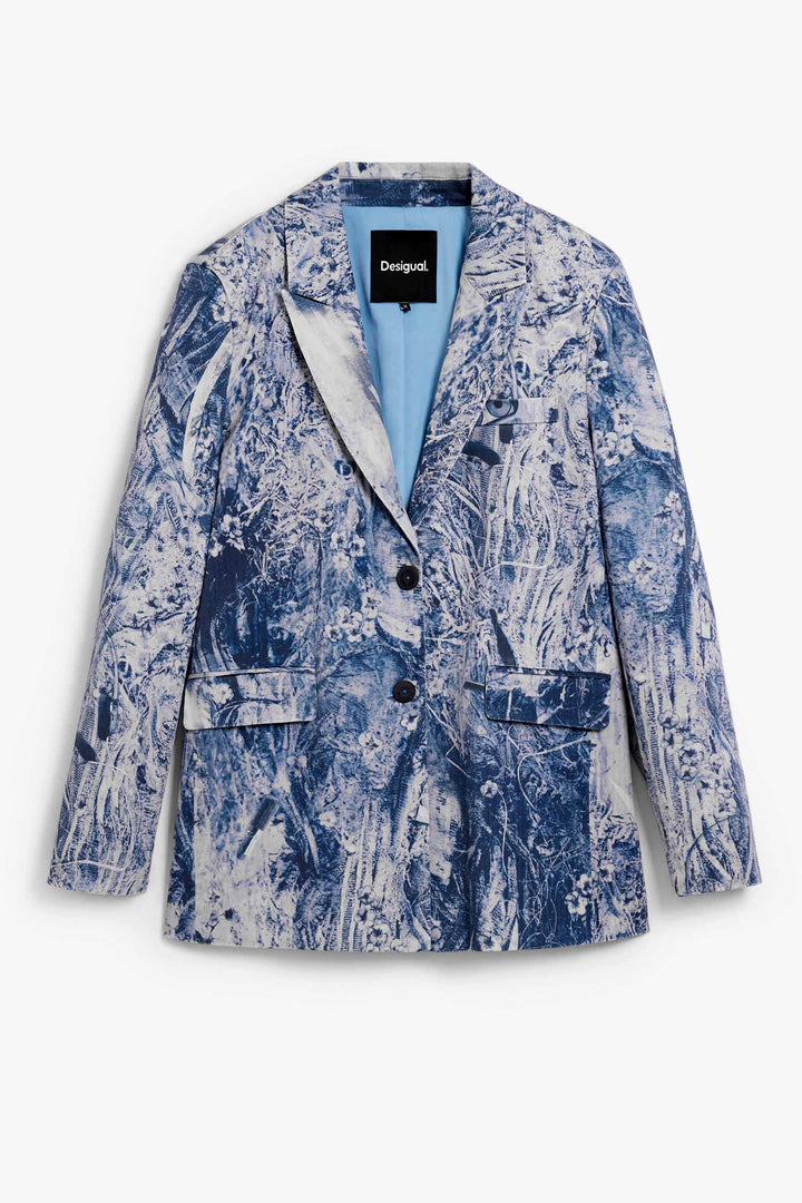 Cassi Blazer in Gris Azulado