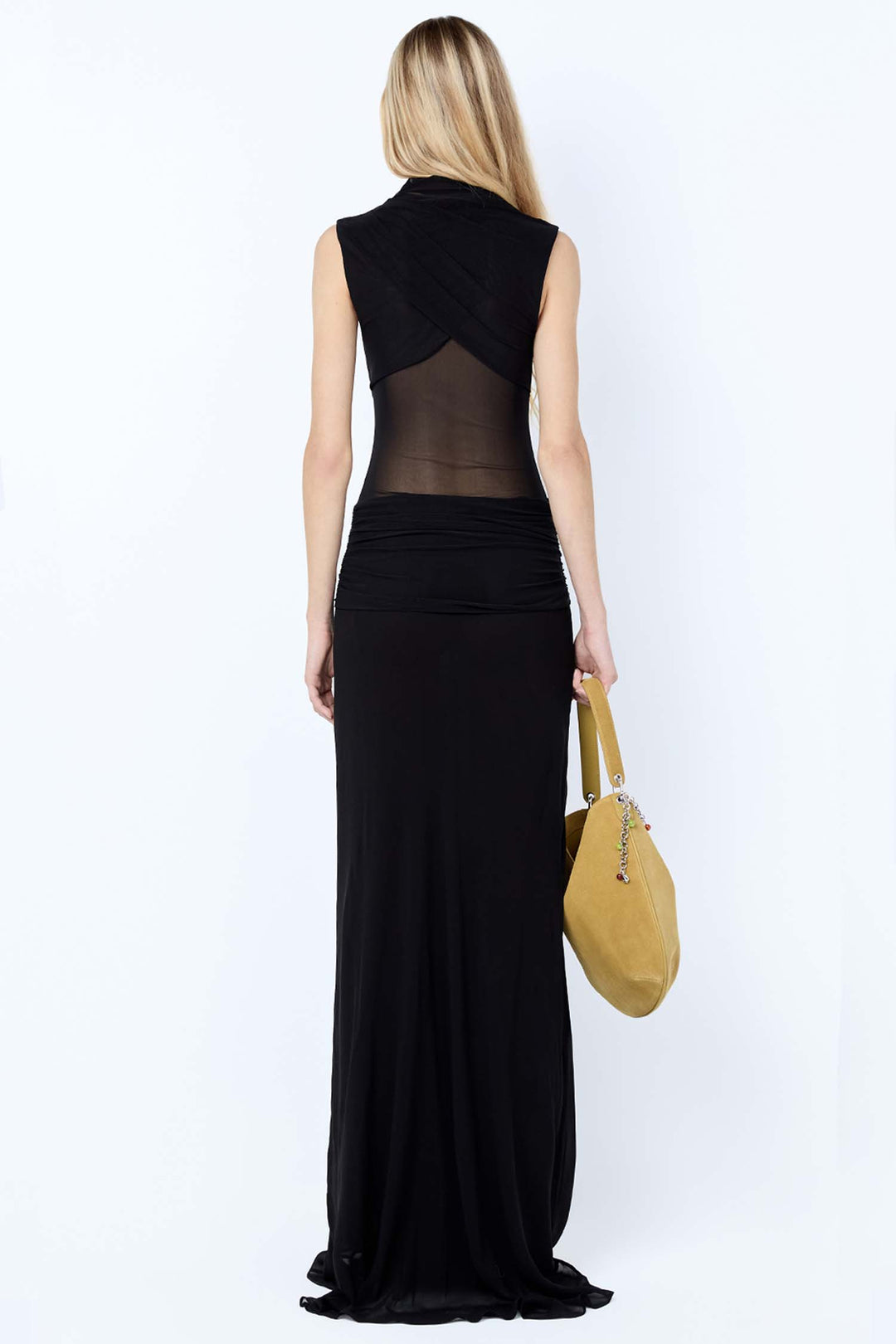 Cassis Knot Maxi Dress in Black