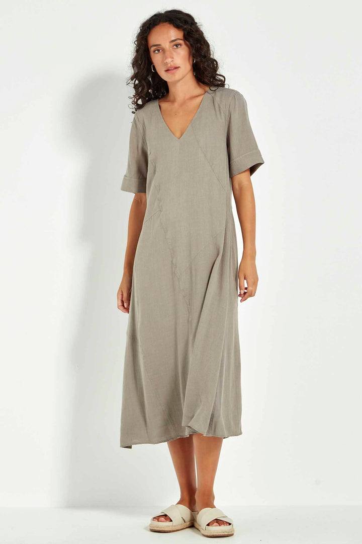 Cayman Dress in Green Tea