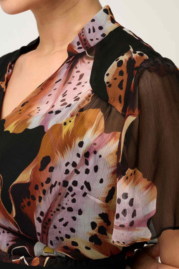 Ceres Sheer Chiffon Dress in Sunset Orchid