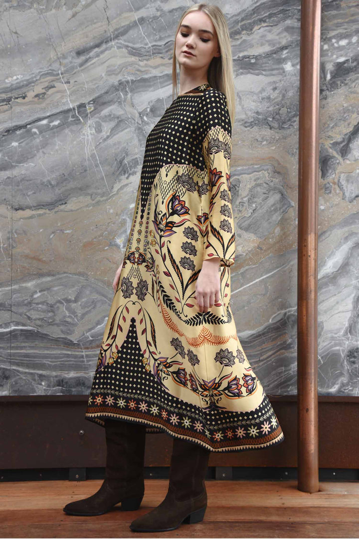 Charge It To My Room Dress in Border Spot