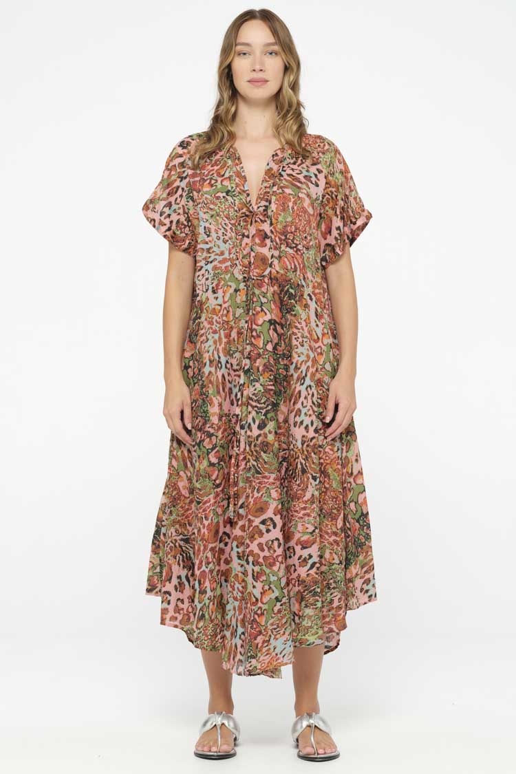 Charlbi Long Dress in Sugar Beach