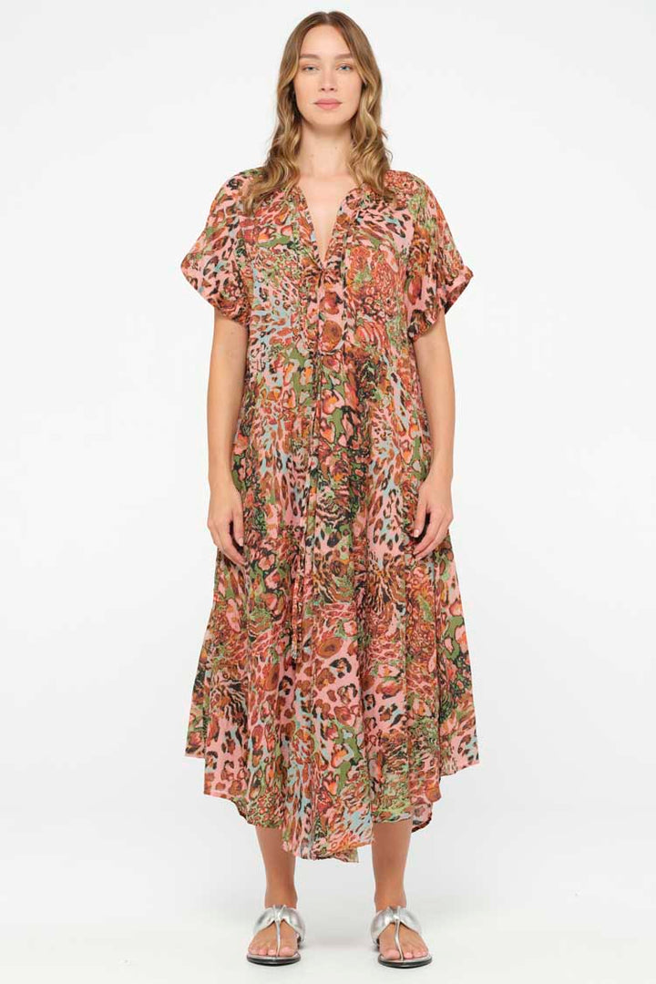Charlbi Long Dress in Sugar Beach