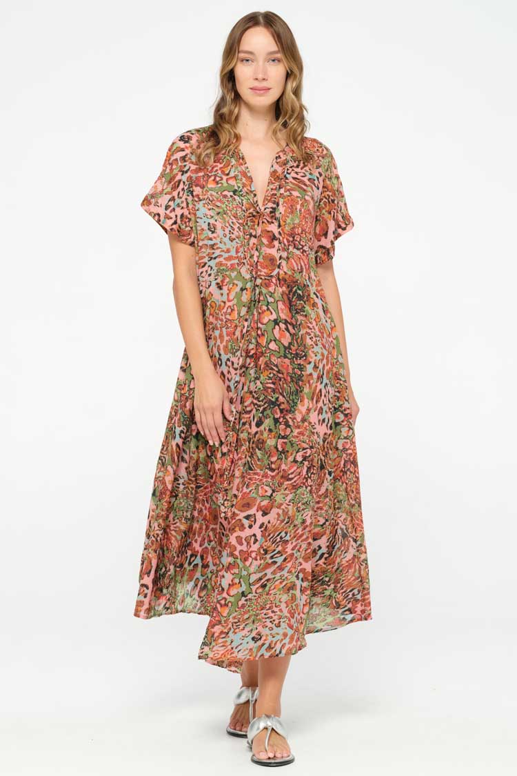 Charlbi Long Dress in Sugar Beach