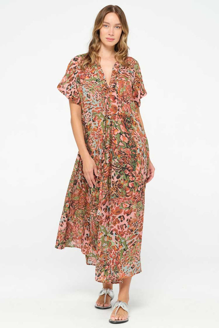 Charlbi Long Dress in Sugar Beach