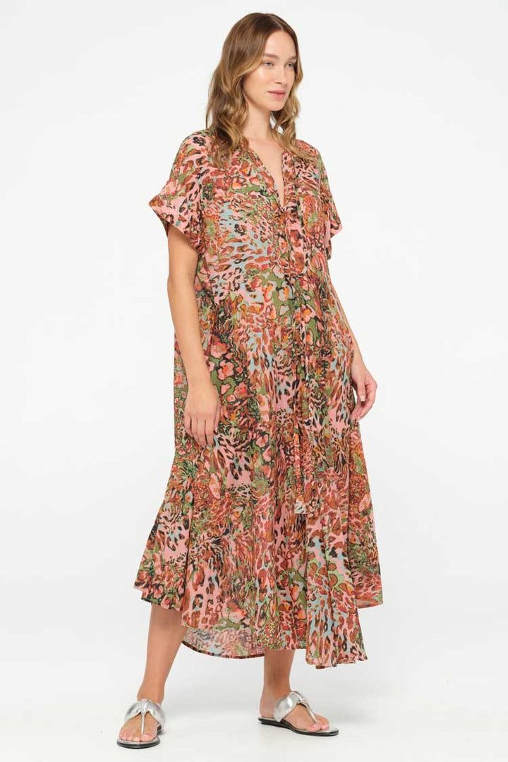 Charlbi Long Dress in Sugar Beach