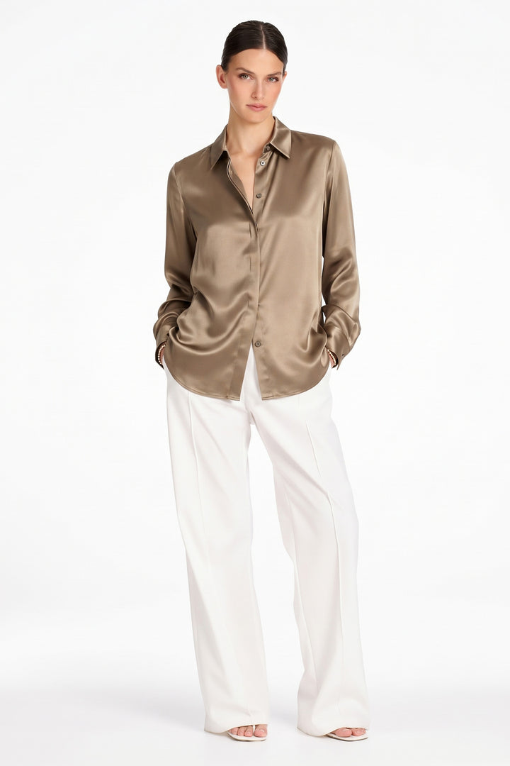 Charmeuse Shirt in Malt