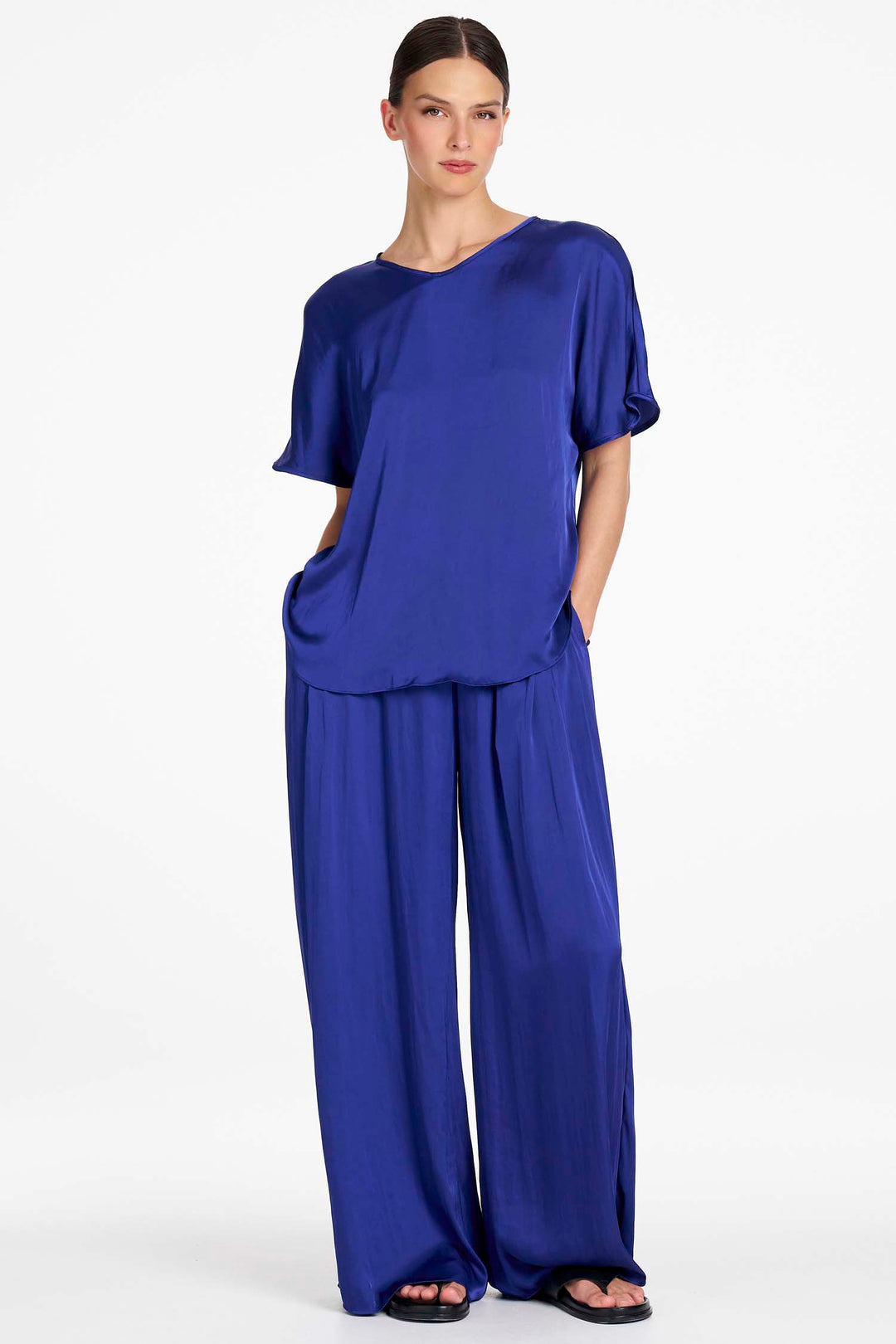Charmeuse Pant in Cobalt
