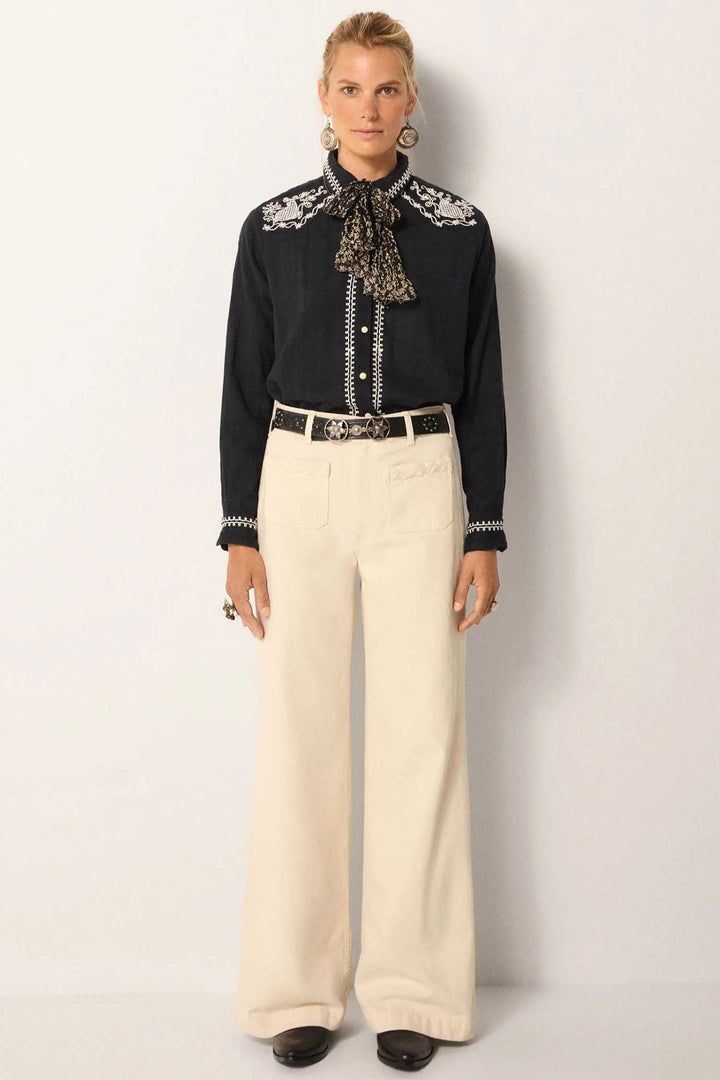 Charro Blouse in Tabasco Noir