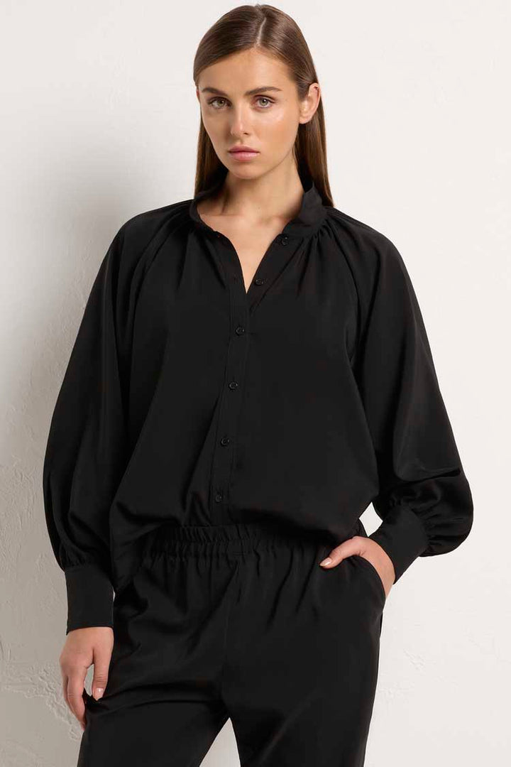 Chateau Taffetine Blouse in Black