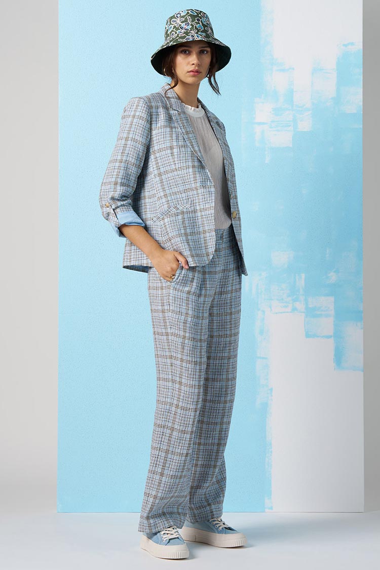 Checked In Blazer in Blue | FINAL SALE
