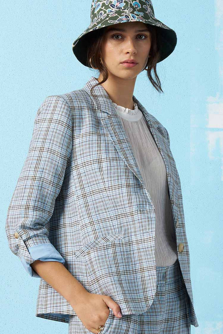 Checked In Blazer in Blue | FINAL SALE