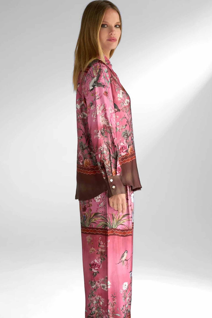 Cherry Blossom Wide Pants in Rose Chocolate