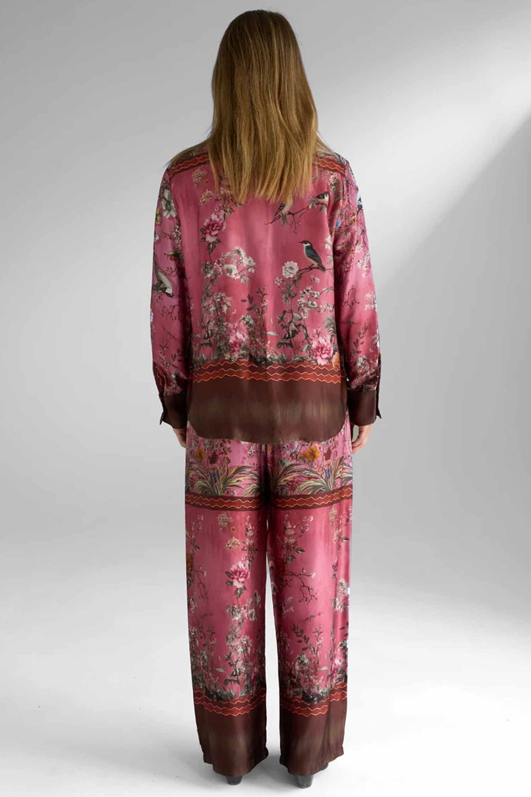 Cherry Blossom Wide Pants in Rose Chocolate