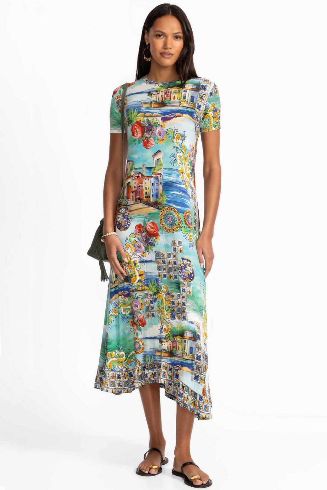 Christy Janie Fav Asymmetric Hem SS Dress