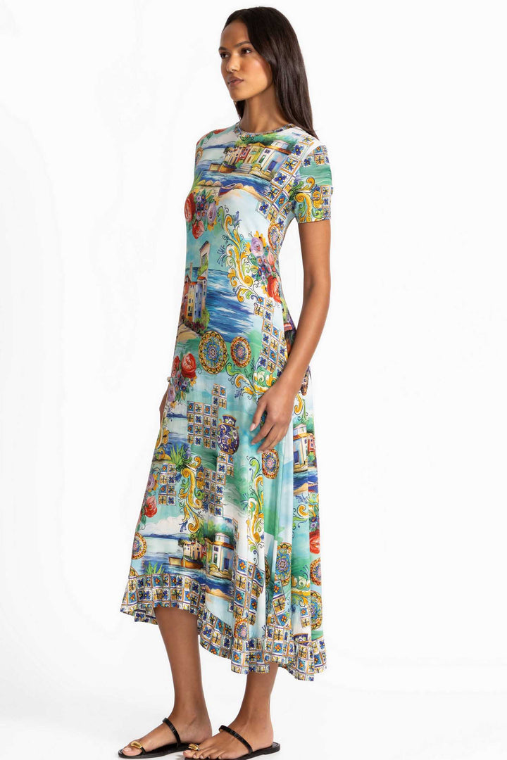 Christy Janie Fav Asymmetric Hem SS Dress
