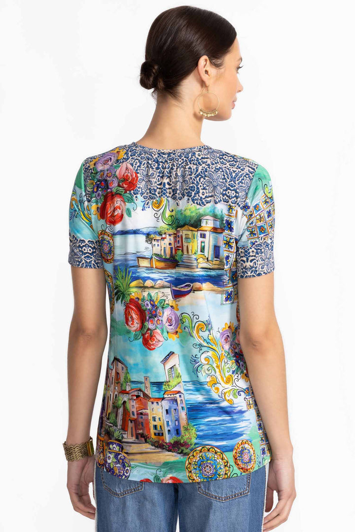 Christy Janie Fav SS V-Neck Swing Tee
