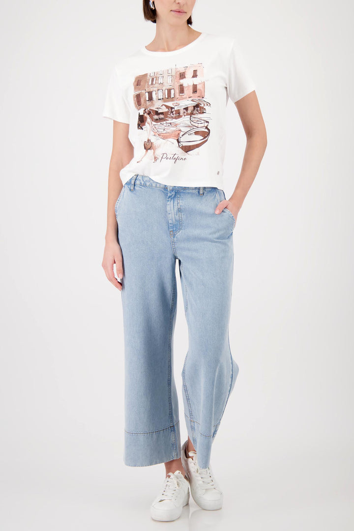 City Print T-Shirt in Cream