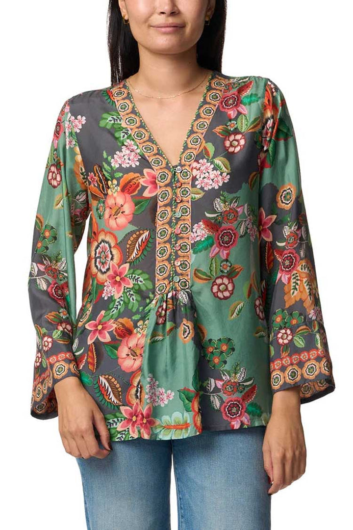 Clarkwood Teal Botina Blouse