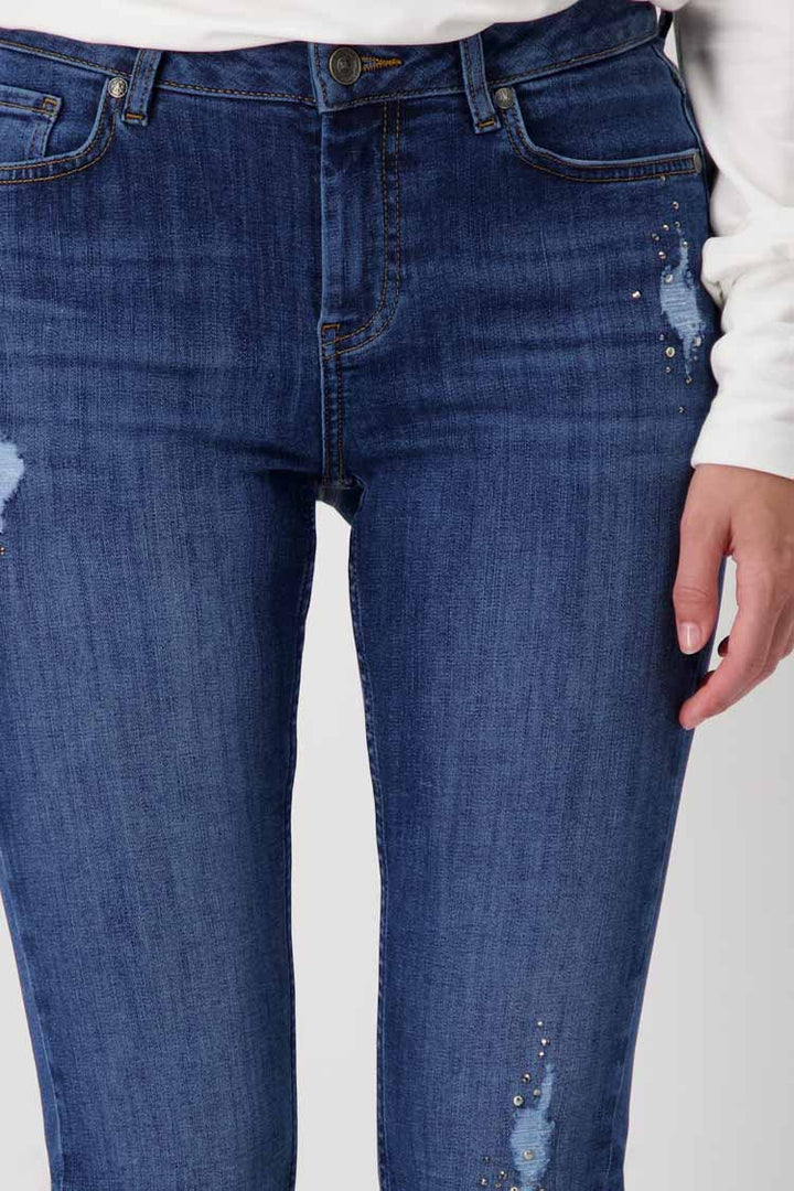 Classic Denim Jeans with Studs n Jewels