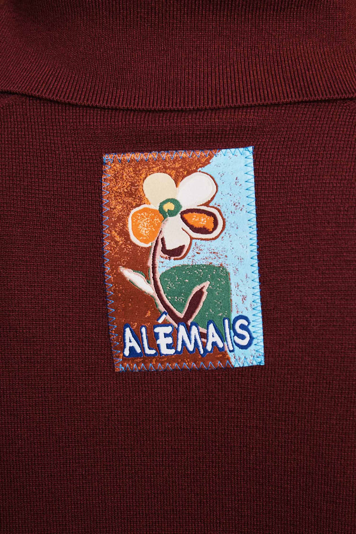 Claudia Knit Polo in Plum