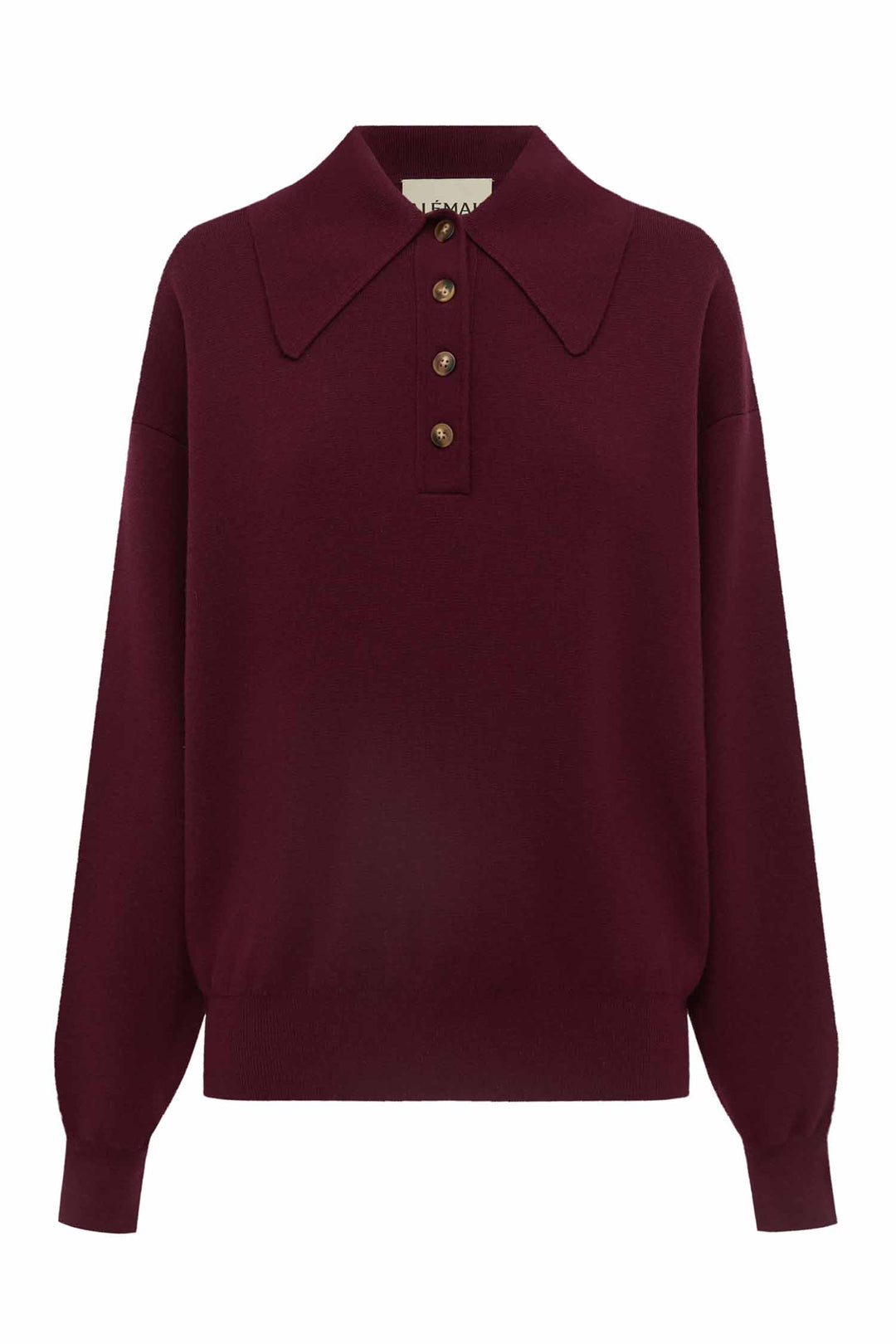 Claudia Knit Polo in Plum
