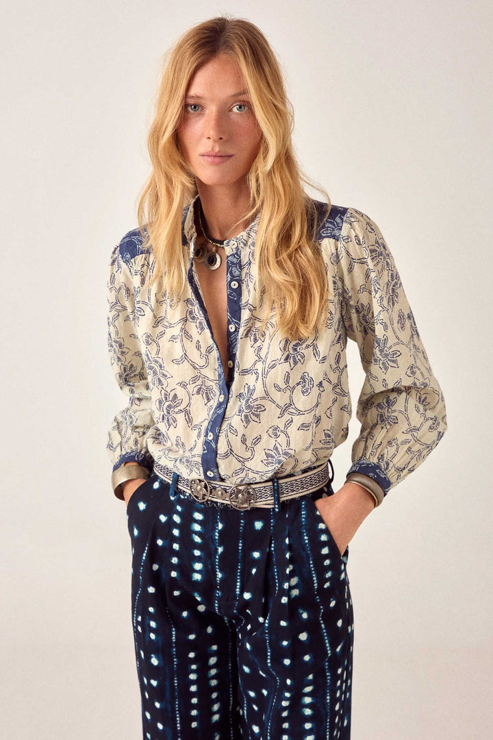 Cleo Blouse in White Fuji