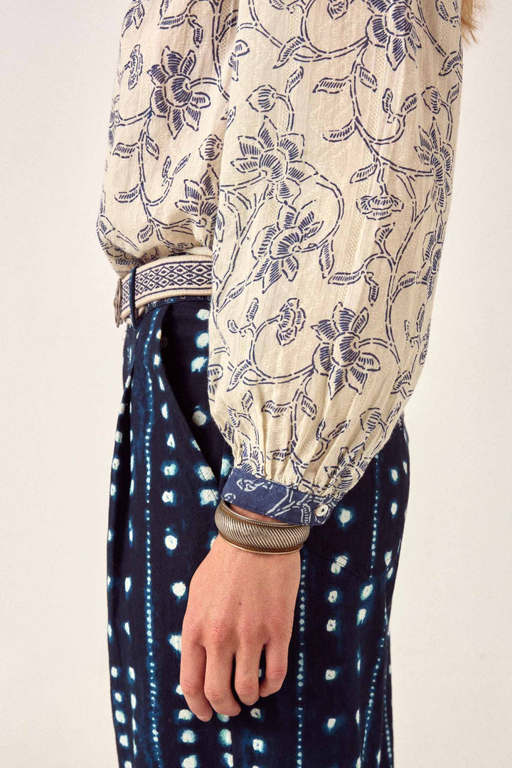 Cleo Blouse in White Fuji