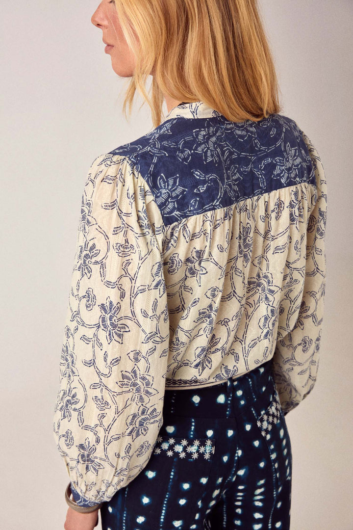 Cleo Blouse in White Fuji