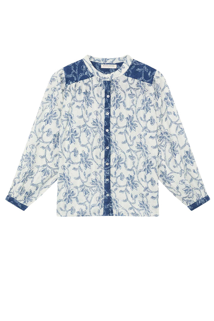 Cleo Blouse in White Fuji