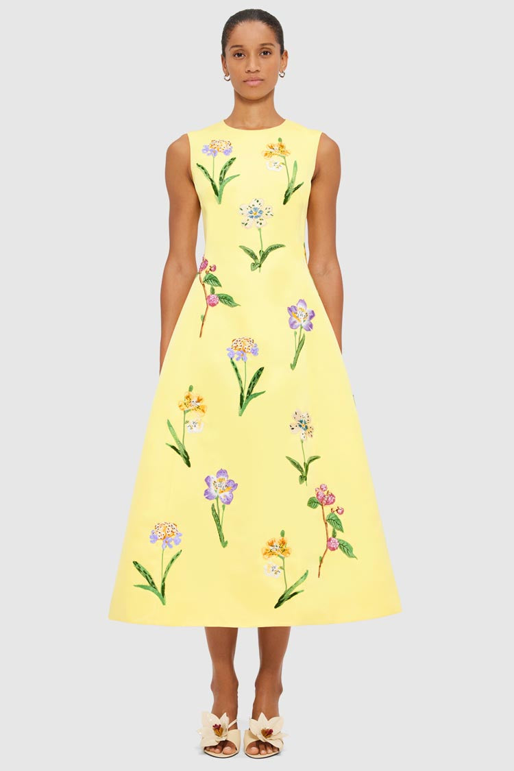 Cleo Midi Dress - Wild Flower in Sorbet
