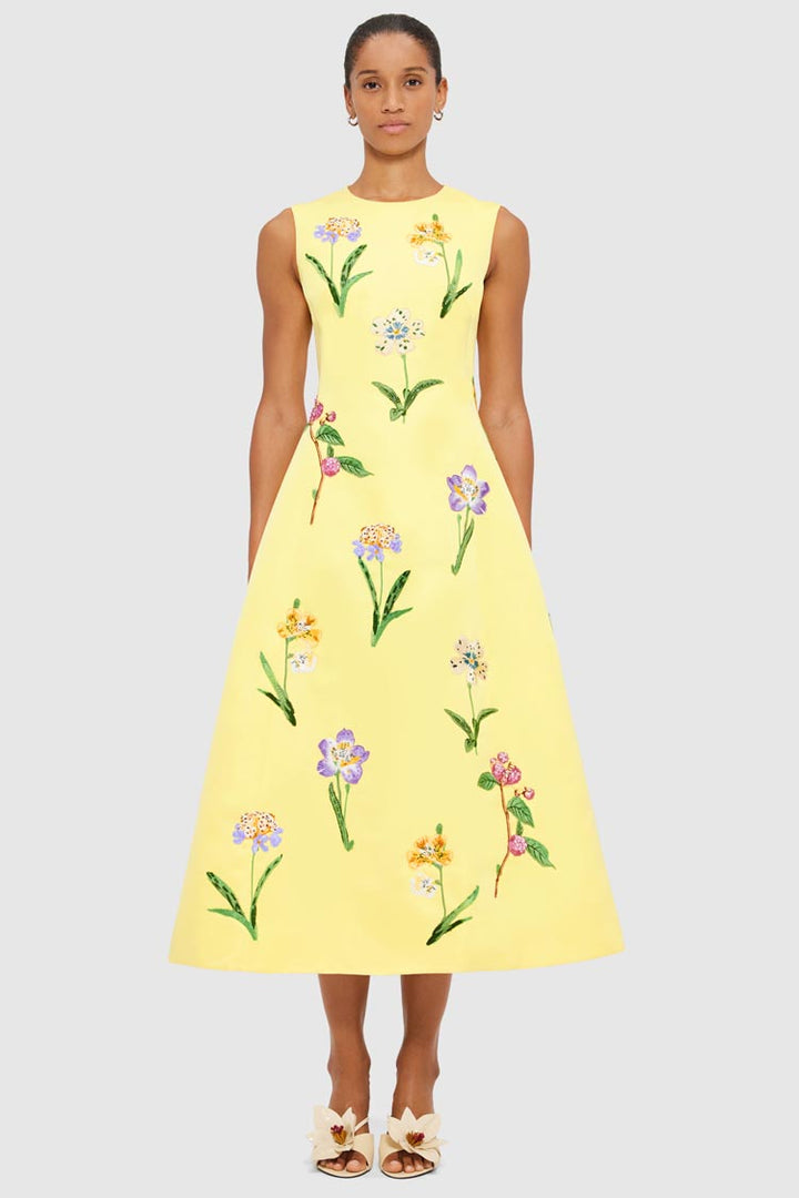 Cleo Midi Dress - Wild Flower in Sorbet