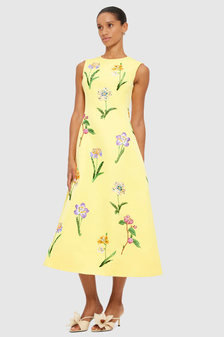 Cleo Midi Dress - Wild Flower in Sorbet