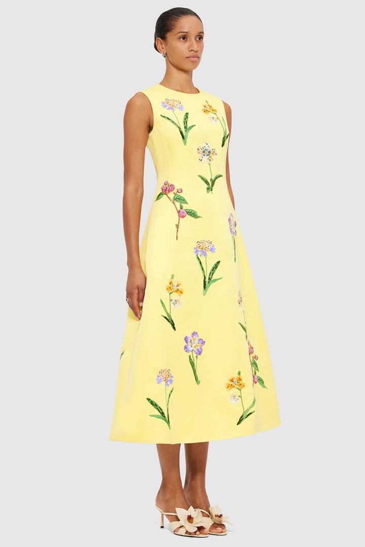 Cleo Midi Dress - Wild Flower in Sorbet