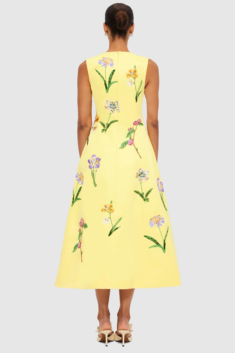 Cleo Midi Dress - Wild Flower in Sorbet