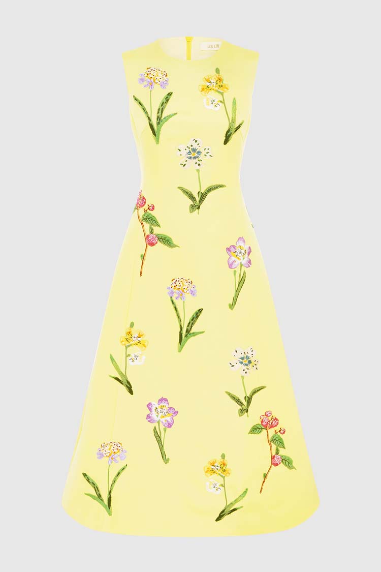 Cleo Midi Dress - Wild Flower in Sorbet