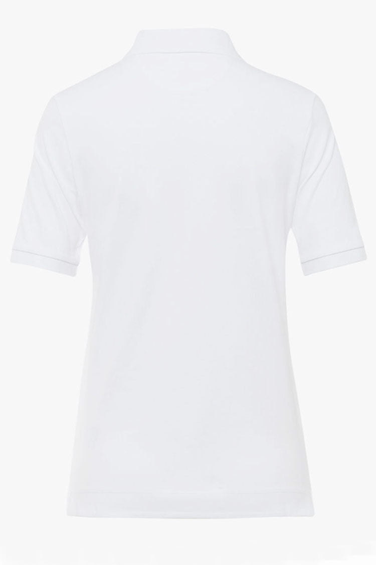 Cleo Polo SS Shirt in White | FINAL SALE