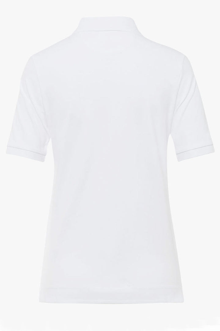 Cleo Polo SS Shirt in White | FINAL SALE