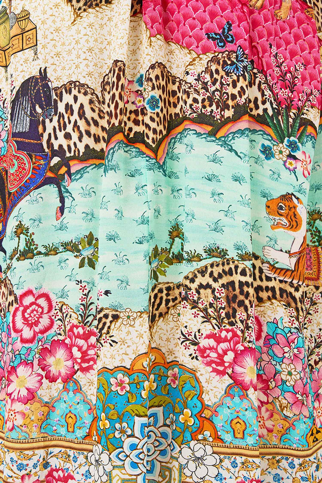 Collared Button Through Dress in Miniature Moments