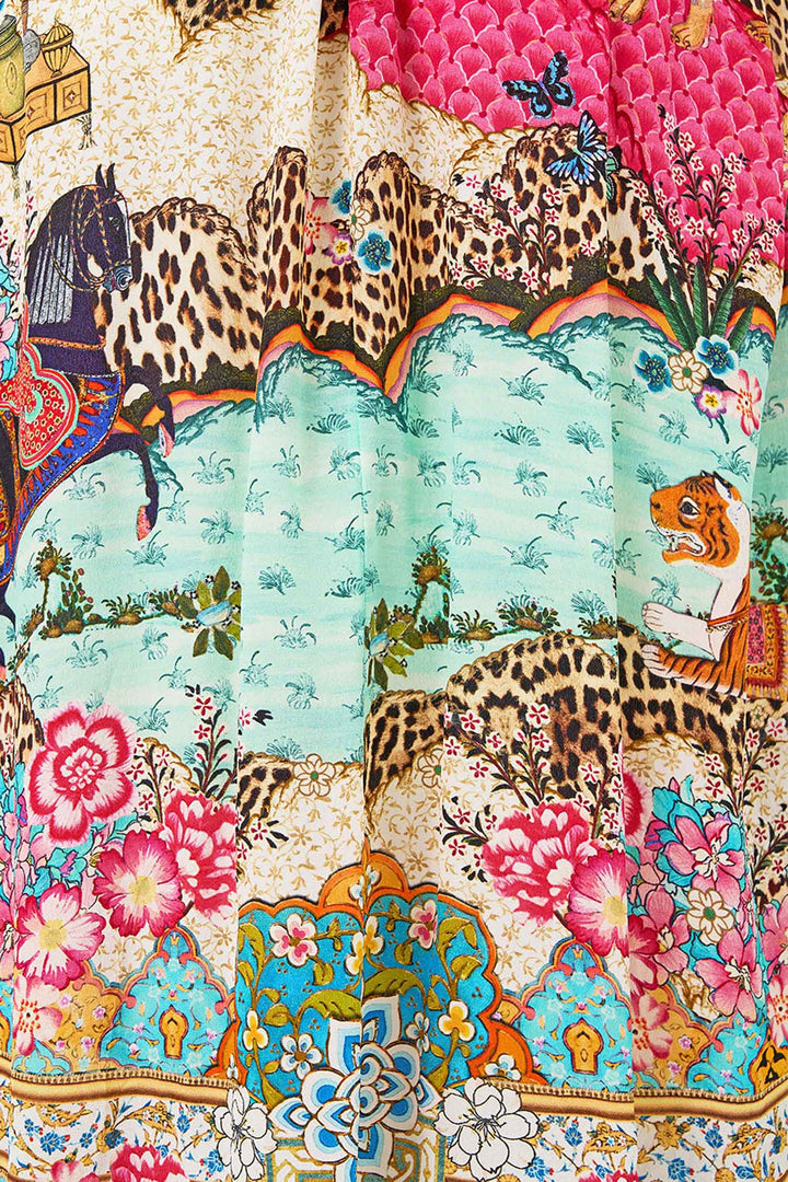 Collared Button Through Dress in Miniature Moments