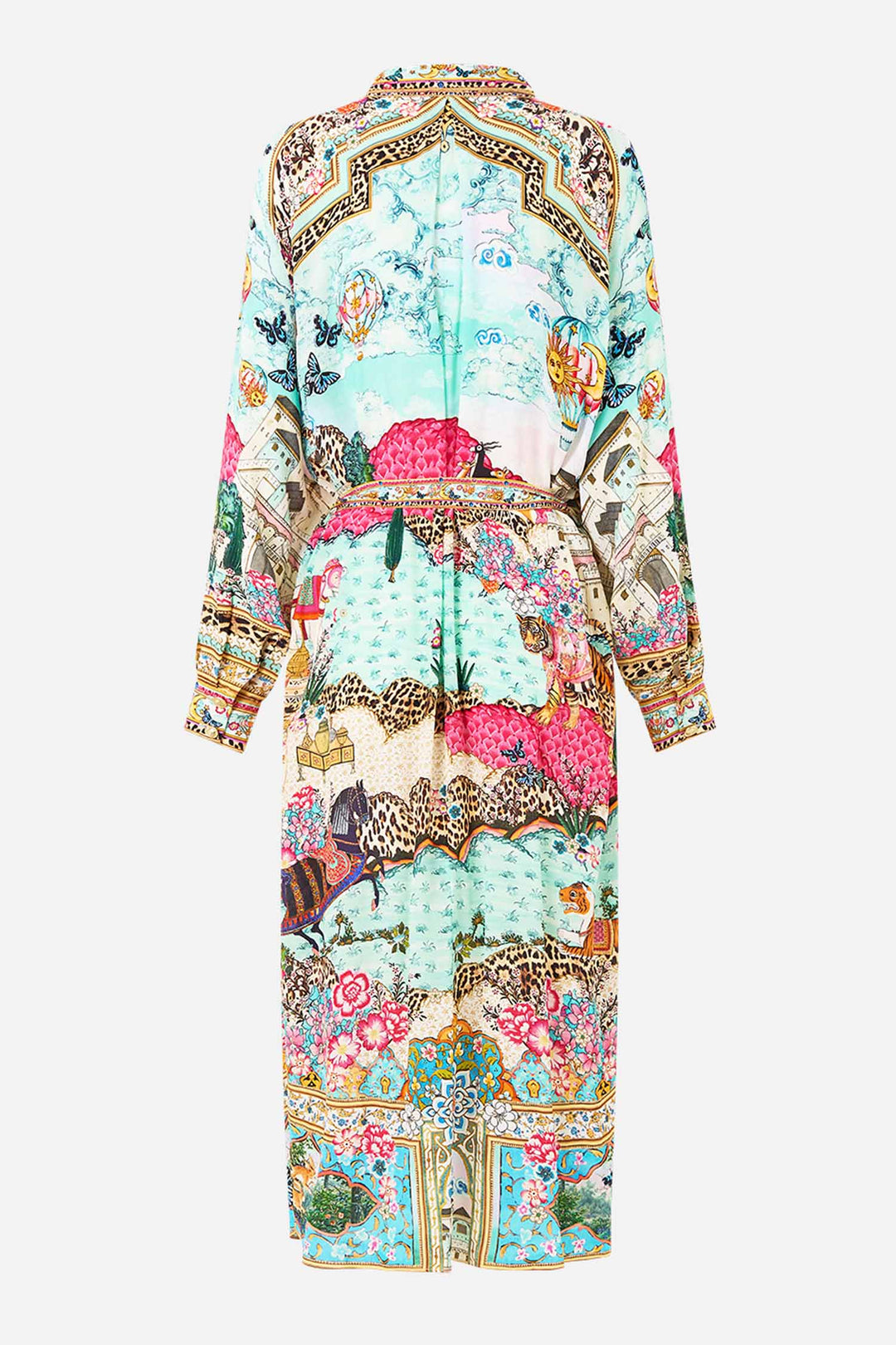 Collared Button Through Dress in Miniature Moments