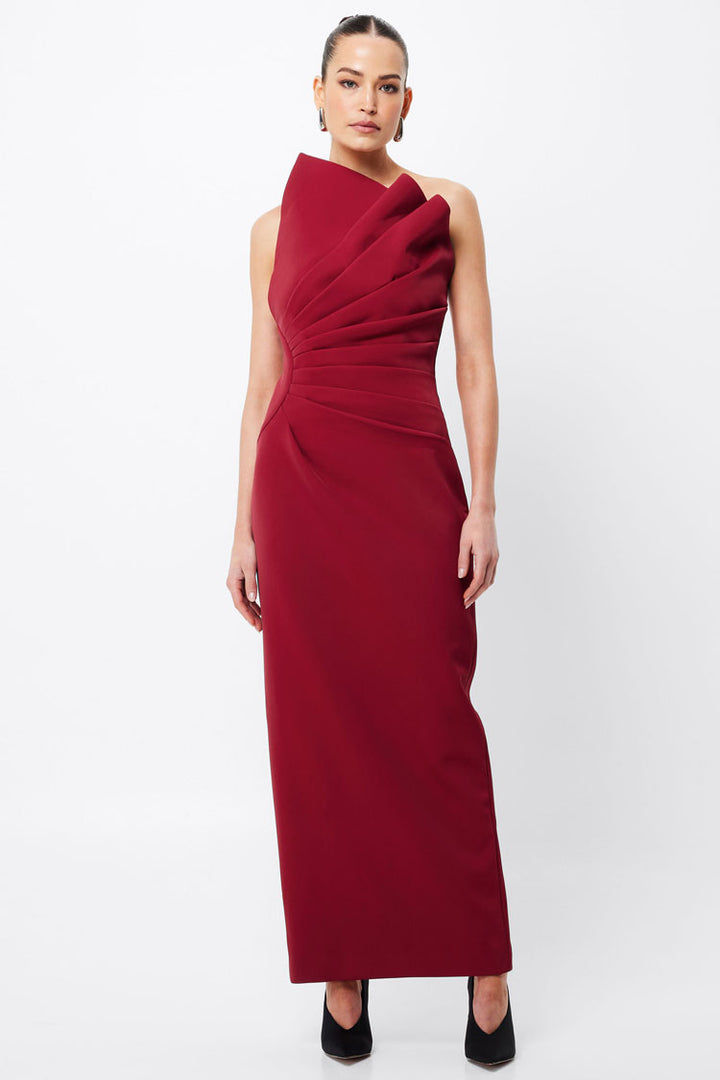 Common Emotion Midi Dress in Crimson