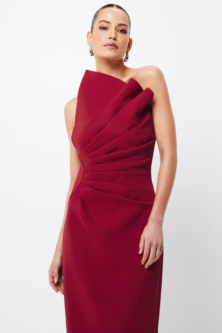 Common Emotion Midi Dress in Crimson