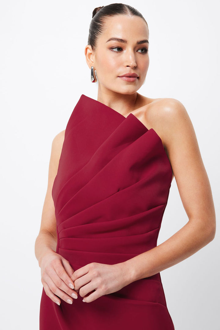 Common Emotion Midi Dress in Crimson