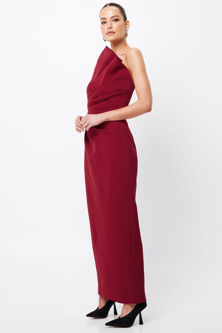 Common Emotion Midi Dress in Crimson