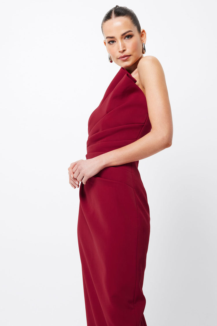 Common Emotion Midi Dress in Crimson